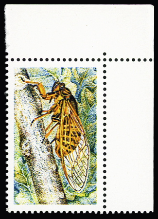N° 1946b 80c Cigale, variété inscriptions omises,