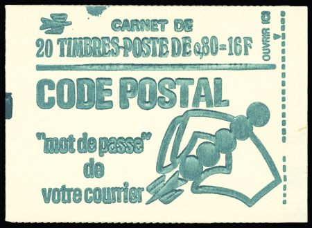 N° 1893-C1b Carnet de 20 timbres dont 8 sans phosphore,