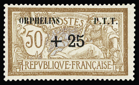 N° 120-121-140 surchargé ORPHELINS PTT, Non émis,