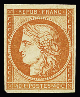N° 5A 40c orange foncé, neuf sans charnière, très