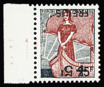 N°1229b SURCHARGE RENVERSEE +5F s. 25F Fréjus, bdf,