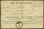 N° 5 obl. FELDPOST-RELAIS N°66 sur carte de correspondance
