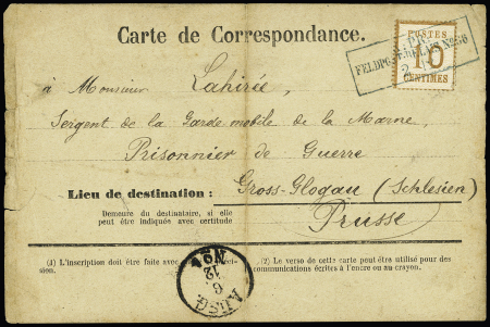 N° 5 obl. FELDPOST-RELAIS N°66 sur carte de correspondance