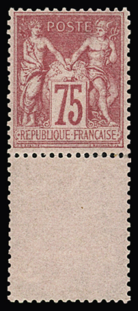 N° 81 75c rose Type II, très frais, charnière sur