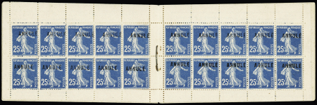 N° 140-CA2 Carnet C6 surchargé ANNULE, série 38,