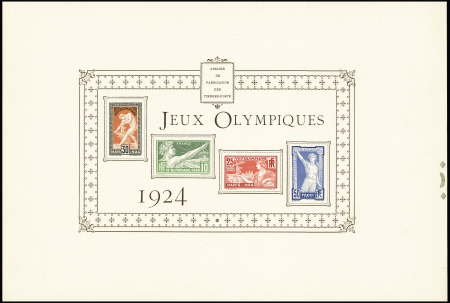 N° 183 à 186 JO de Paris 1924, épreuve collective