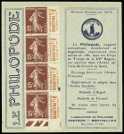 N° 189-CP1 Le Philopode, qq adhérences, TB, R