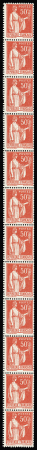 N°32 bande de verticale de 4 roulettes de 3 timbres,