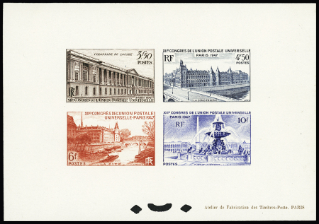 N° 780/783 bloc spéciaux non dentelé, très frais