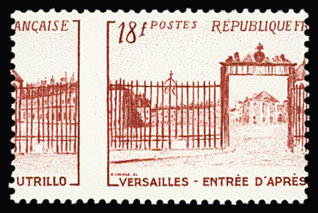 N° 939 18F. brun, variété piquage à cheval. TTB.