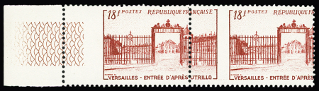 N° 939 18F. brun, variété piquage à cheval. TTB.