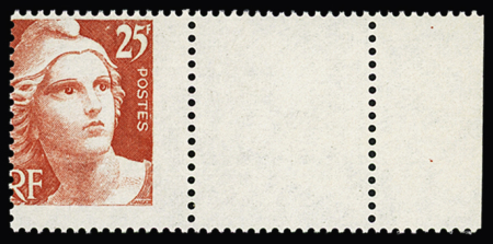 N° 729 25f. orange, superbe décalage. TTTB
