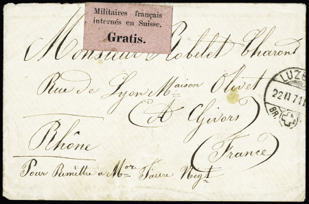 1871 Troupes françaises internées en Suisse : Tumbre
