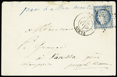 N° 37 OBL étoile muette + CAD "Paris (60)" (14 dec
