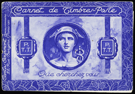 N° 199-C 12 AM couverture bleue tête de Mercure,