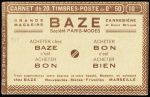 Lot de 4 carnets : n°257-C 6 (S165 RP) - n°257-C