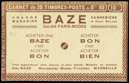 Lot de 4 carnets : n°257-C 6 (S165 RP) - n°257-C