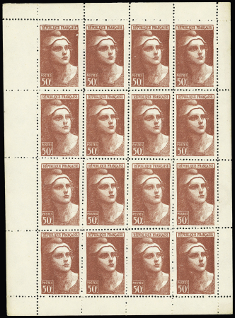 N° 732 50F brun-rouge FAUX d'ITALIE en feuille complète