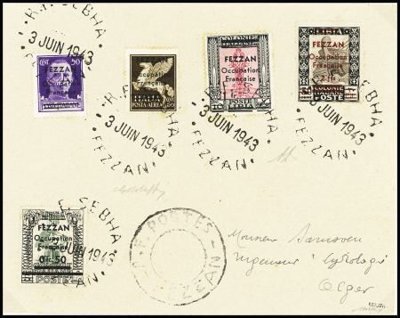 Lettre de colonie de Fezzan, du 3 juin de 1943 de Sebha