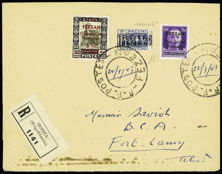 Devant de lettre, de Sebha à Fort Lamy (basse militaire),