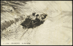 CPA "Bob-Sleigh" avec 10c Semeuse obl. mécanique SPORT