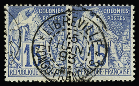 Colonies Générales n° 51 15c Alphée Dubois en paire