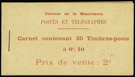 N° 21 10c rose et orange, carnet de 20 timbres, papier