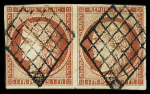 1f vermillon vif. Obl. grille. Il existe moins de 5