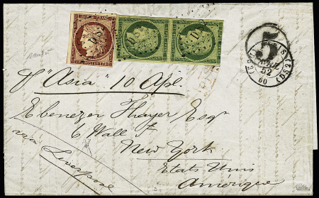 N° 2+ 6 15c vert-jaune sur verdâtre (rare tirage)