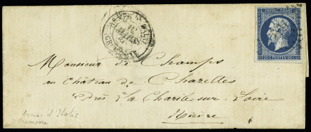 N° 14A obl. losange A CRE sur lettre avec càd ARMEE