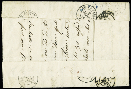N° 14 sur lettre de Seurre (Côte d'Or) pour Mayence