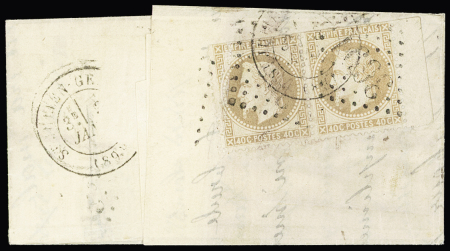 Lettre écrite de Genève 02.01.1871 et postée à St Julien en Genevo