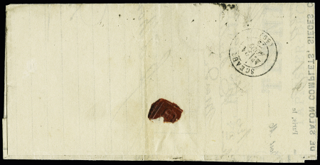 N°55 sur lettre de Paris 1875 pour Sceaux avec griffe