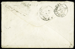 N°56 sur lettre de Cannes pour l'Angleterre, réexpédiée