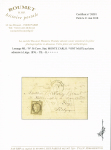 FRANCE N° 56 obl. losange ML sur lettre de Monaco