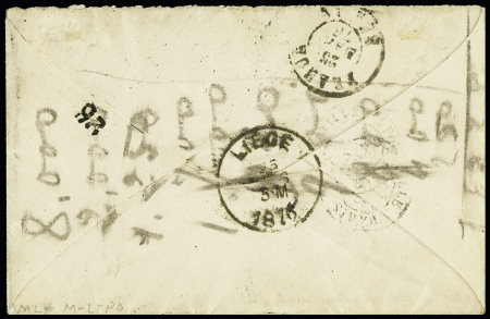 FRANCE N° 56 obl. losange ML sur lettre de Monaco