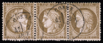 N° 58c 10c brun sur rose TETE-BECHE dans une bande