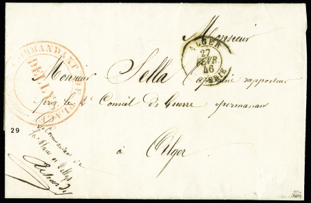 Lettre locale avec CAD type 15 "Alger Algérie" (27