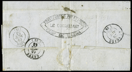 Lettre de prisonnier politique avec au recto CAD t
