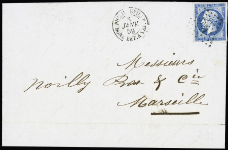 N°14 OBL PC 3734 + CAD "Philippeville Bone Bat a V