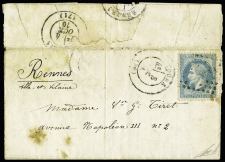 Pli confié du Céleste. N°29 OBL GC 3997 + CAD T17 