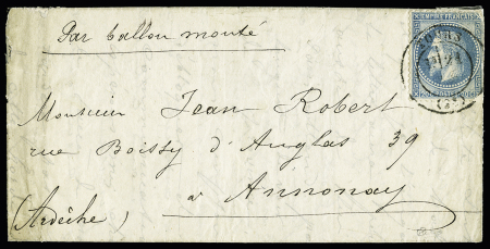 Pli confié du Victor Hugo. N°29 OBL CAD T17 Tours 