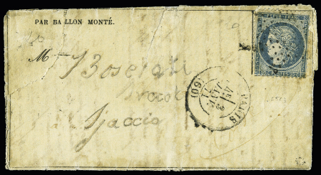 N°37 OBL étoile muette + CAD "Paris (60) (3 janv 7