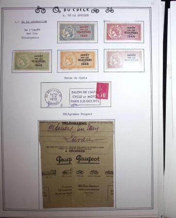 1862-1995, Exhibition collection on CYCLING with a
