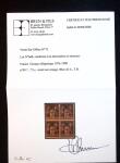 N°99 75c violet sur orange Type II en bloc de 4, neuf