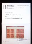 N° 117c 15c orange non dentelé en bloc de 8 avec