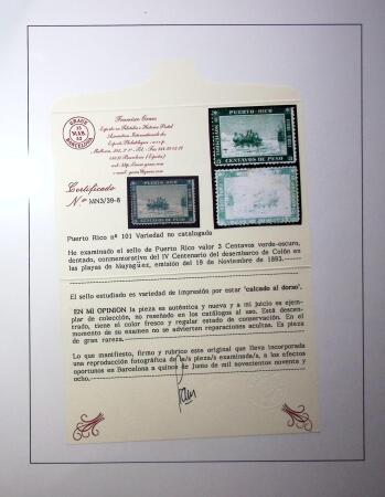1893 Fourth centenary of the discovery of Puerto Rico