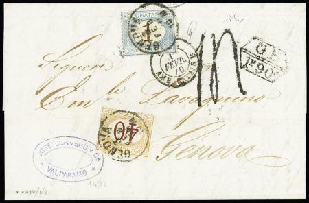 1855-80, Lot of ten classic covers including two Papal