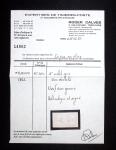 N° 33c F violet-gris non dentelé, infime trace de