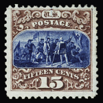 1869 Landing of Columbus: the three types being: type